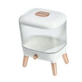 thumbnail image 1 of Maoww Rice Bucket Dispenser Sealed Transparent 10kg Storage Container Large-Capacity Moisture-proof Plastic Cereals Grain Box Gold plated/10kg, 1 of 9
