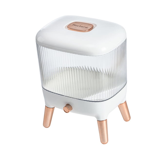 Dispensador de cubos de arroz, contenedor de almacenamiento transparente sellado, caja doméstica de granos de cereales tipo prensa de gran Organizadores de utensilios de cocina Chapado en oro/10kg Yuarrent HA084650-02