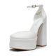 thumbnail image 1 of Zapatos DREAM PAIRS Aurelia Blancos con Plataforma y Tacones Gruesos, 1 of 9