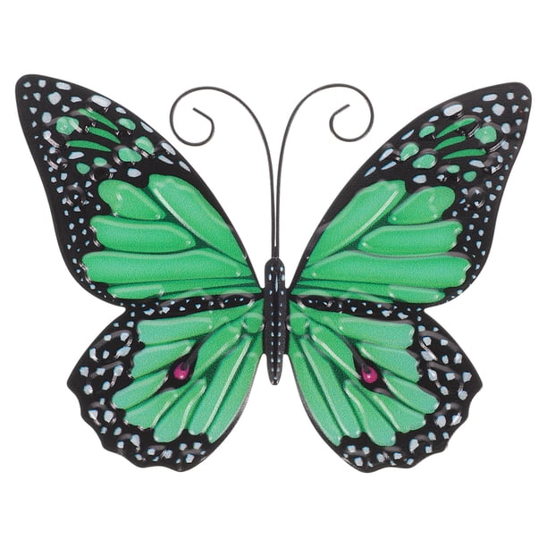 KAKOWELY Decoración de pared con mariposas, arte para exteriores, decoración artística con mariposas, decoración de jardín de hierro