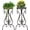 brown & brown, variant on Metal Plant Stand Indoor Outdoor, Heavy Duty Flower Pot Stands 22.5 Inch Tall, Single Plants Pedestal Table for Planter Patio Farmhouse Garden Porch, Brown(1 Pack)