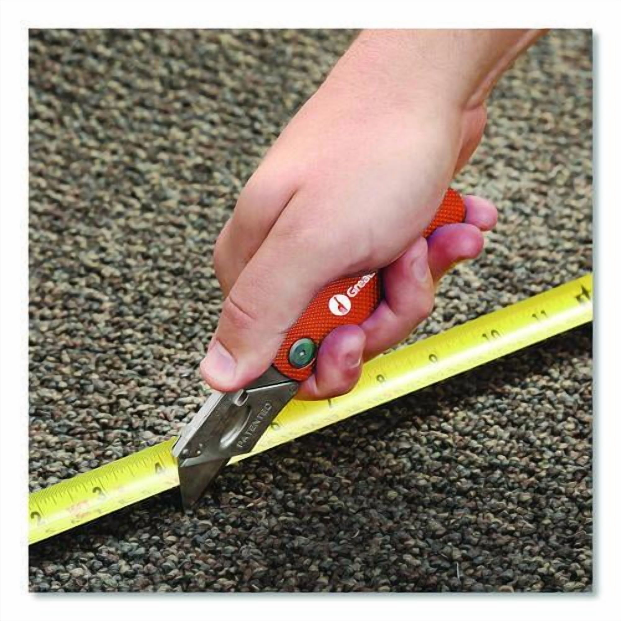 Quick Change Lock Back Utility Knife, 3.5" Aluminum Handle, Orange | Bundle of 2