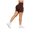 thumbnail image 4 of COMVALUE Women's Workout Impact Shorts 3.6" /4.5" Scrunch Butt Lifting Gym Shorts Yoga Running Biker (Brown, XL), 4 of 7
