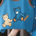 thumbnail image 3 of mgoYE Toddler Girl Fall Clothes 3 6 12 18 Months 2T 3T 4T 5T Fall Winter Outfits Boys Contrast Color Long Sleeve Sweatshirt + Pants Sets(Blue,5-6 Years), 3 of 3