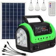 thumbnail image 1 of DEBGFS Solar Generator Portable with Solar Panel Solar Power Generators Portable Power Station with Bulb Rechargeable Power Supply,Green, 1 of 8