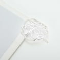 thumbnail image 5 of Unique Bargains 1 Pc Ponytail Buckle Hair Clip Round Lines Hair Ponytail Cuff for Women Silver Tone White, 5 of 5