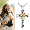 thumbnail image 2 of Carved Butterfly Necklace Ashes Vessel Ashes Necklace for Pet Urn Carry Along Necklace Memorial Locket Urn Container, 2 of 8