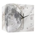 thumbnail image 1 of Reloj de pared de doble cara con diseño lunar y lámpara de acrílico sin perforaciones para comedor. 26x26x26cm, 1 of 9