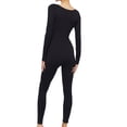 thumbnail image 4 of Seyurigaoka Women One Piece Yoga Jumpsuit Ribbed Long Sleeve Sports Jumpsuit Bodycon High Waist Workout Outfits, 4 of 4