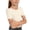 1-Beige341, variant on WOYY Girls Stretch Ribbed Long Sleeve T-Shirt Casual Slim Fit T Shirt Undershirt, Sizes 7-14