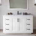 thumbnail image 2 of Wyndham Collection Miranda 54" Metal&Wood Single Bathroom Vanity in White/Black, 2 of 6