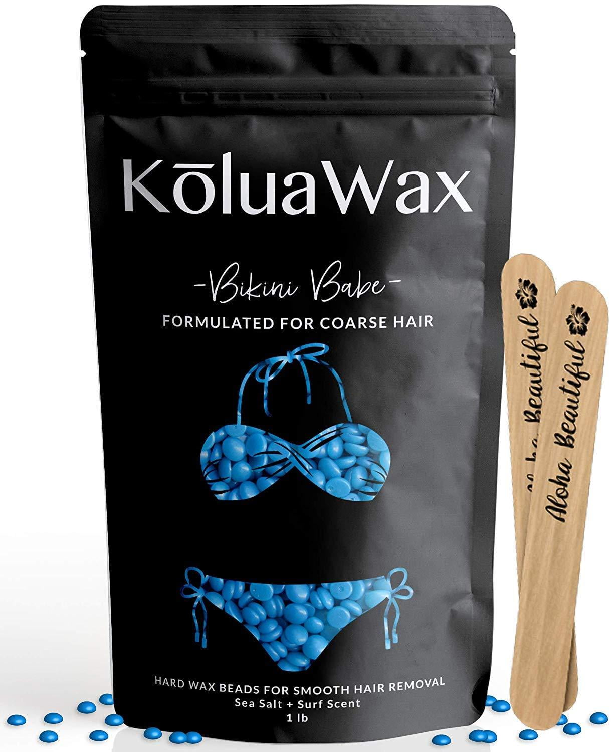 Hard Wax Beads For Hair Removal Coarse Body Hair Specific Our Strongest Blue Bikini Babe By Koluawax For Brazilian Underarms Back And Chest Large Refill Pearl Beads For Wax Warmers Walmart Com