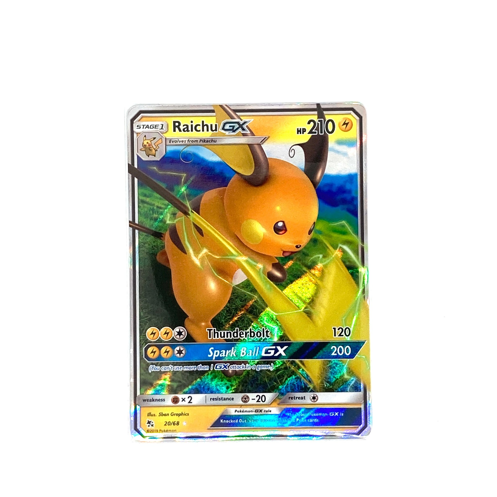 Poka C Mon Raichu Gx Card Hidden Fates 68 Holographic Walmart Com
