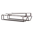 thumbnail image 1 of Double Rows Stemware Rack Wine Glass Holder Under Cabinet Bar Tool Storage, 1 of 1