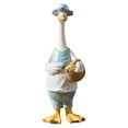 thumbnail image 4 of Estatua de pato para jardín, accesorio decorativo para paisajismo, escultura animal para maceta. Pato flor amarilla, 4 of 9