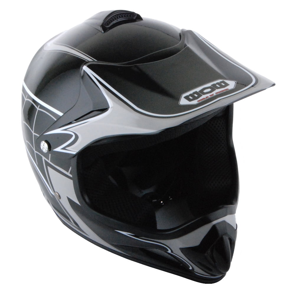 WOW Youth Kids BMX MX ATV Dirt Bike Motocross Helmet JOYCLS Spider Web Black