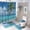 style-1183, variant on Shower Curtain Sets 4 Piece Beautiful Palm Tree with Non-Slip Rugs, Toilet Lid Cover and Bath Mat Summer Autumn Palm Tree on The Beach Sea Ocean Tropical Sunset Bathroom Accessories Set Decor with