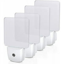 DEWENWILS LED Night Light with Dusk to Dawn Sensor Plug in Night Light for Kids Bedroom Bathroom Kitchen Hallway Warm White 4-Pack