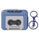 thumbnail image 3 of Llavero Con Grabadora Cinta Vintage Que Funciona Pilas para Mochila Y Bolso () Azul, 3 of 5