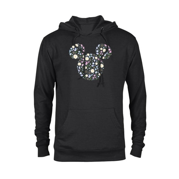 Disney Mickey Mouse April Birth Month Birthstone & Flowers - Pullover Hoodie for Adults - Customized-Black