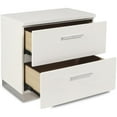 thumbnail image 4 of New Classic Furniture Sapphire Solid Wood 2-Drawer Nightstand in White, 4 of 7