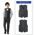 thumbnail image 2 of ETHAN Boys Suit for Kids 3 Pieces Formal Dresswear Set Teen Boys Tuxedo Suits for Wedding Graduation, 2 of 6