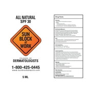 Sunblock at Work All-Natural Organic Sunblock - Single-use Foil Packets- 10 Pack