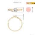 thumbnail image 4 of ANGARA Natural 0.25 Ct. Diamond Fashion Promise Ring in 14K Yellow Gold for Women (Ring Size: 12), 4 of 9