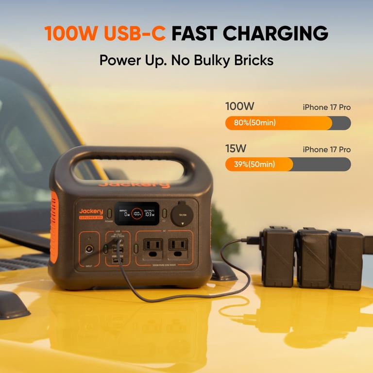 Jackery Portable Power Station Explorer 300, 293Wh Lithium Battery