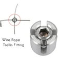thumbnail image 4 of 8 Pcs Stainless Steel Wire Rope Green Wall Trellis Fitting Cross Clip 3mm Wire, 4 of 7