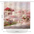 thumbnail image 3 of Fantastic Romantic Cloud Fairland Shower Curtain Valentine''s Day Floral Love Theme Fabric Shower Curtain Bathroom Decor Sets with Grommets and Hooks 72 x 72 Inch Red Pink, 3 of 6