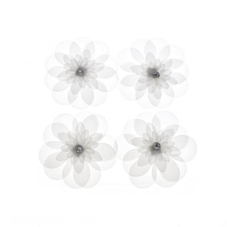 3D Layered Vellum Daisy with Gem Self-Adhesive Floral Embellishments, 2-3/4-Inch,