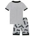 thumbnail image 5 of WIBACKER 3-12Y Little Boys Gray 2-Piece Motorcyclists Pajamas 100% Cotton Sleepwear Sets, 5 of 6