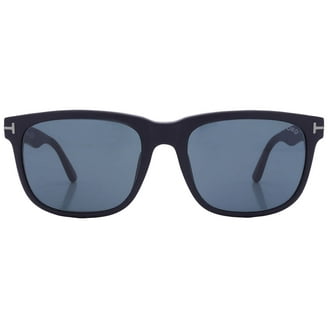 Tom Ford FT1046 P 63V Horn Black Horn Blue 53 mm Men's Sunglasses