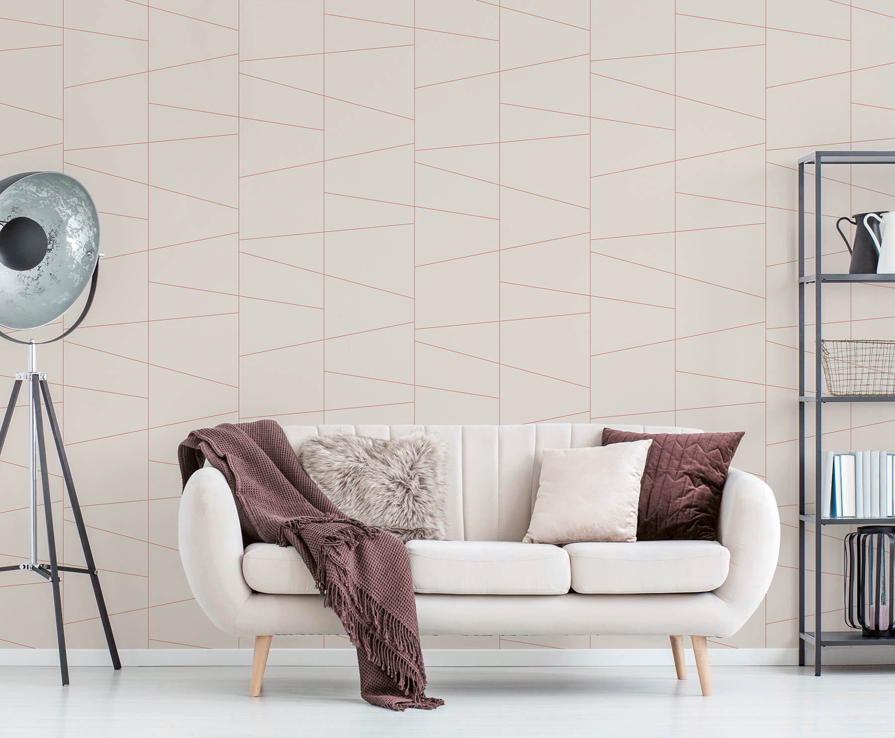 Brewster Fairmont Eggshell Deco Fracture Wallpaper