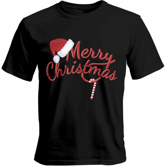 Camisetas para hombre, camisetas casuales de manga corta con texto "Feliz Navidad", camisetas gráficas para adolescentes, niños y hombres.