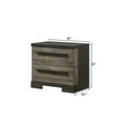 thumbnail image 4 of Newboti 1pc Contemporary 2-Drawer Nightstand Brown Gray Finish Wooden Bedroom Furniture 783032772572761, 4 of 5