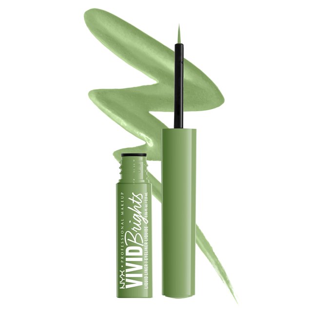 NYX PROFESSIONAL MAKEUP Liquide Vif Brights, Eyeliner Résistant aux Taches avec Pointe Précise - Vert Fantôme