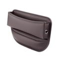thumbnail image 1 of Organizador de cuero sintético para el hueco del asiento del coche, caja de almacenamiento para teléfonos móviles, color marrón moca, 1 of 9