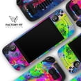 thumbnail image 5 of Design Skinz - Compatible with Steam Deck - Skin Decal Protective Scratch-Resistant Removable Vinyl Wrap Cover - Neon Splatter Universe, 5 of 5