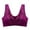 Purple, variant on QLEICOM Everyday Bras for Women Comfort Lift Wirefree Bras Plus Size Bras Front Buckle Lace Comfortable Breathable Anti-exhaust Base Solid Non-Steel Ring Back Bras Beige Cup 44/100D