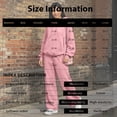 thumbnail image 2 of TOMVIGX 2 Piece Sets for Women Baggy Jogger Sets Trendy Fall Outfits Hoodie Wide Leg Pants White S, 2 of 6