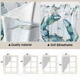 thumbnail image 5 of Turquoise Carbs Coastal Swag Curtains for Kitchen/Bedroom/Living Room, Nautical Summer Beach Coral Jellyfish Scalloped Curtains 63 Inch Long, Window Swag Topper Curtains Valances 2 Panels Set 36"x63", 5 of 8