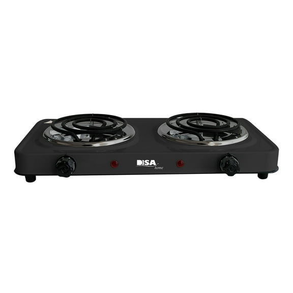 Parrilla electrica con Termostato doble Disa Home Negro
