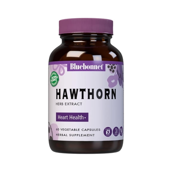 Bluebonnet Nutrition Hawthorn Herb Extract Supplement, Heart Health*, 60 Count
