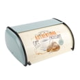 thumbnail image 4 of Large Capacity Blue Metal Bread Box - Sturdy Odorless Countertop Storage Container with Tight Seal, Non-Skid Base, Decorative Design for Kitchen, Perfect Baking Gift & Bread Freshness Keeper,, 4 of 6