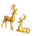 thumbnail image 1 of Figuras de renos (2 piezas), escultura navideña de renos, estatuas de renos, ciervos sin pelota, 1 of 9