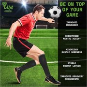 LUX Football Arm Sleeves Black Compression Performance UV Protection Moisture Wicking Medium