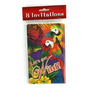 &Quot;Let's Get Wild&Quot; Luau Party Invitations, Pack Of 8, 24 Count