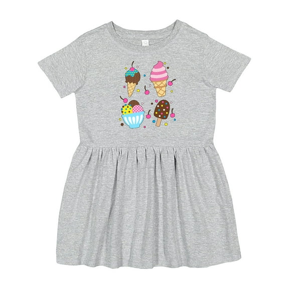 Inktastic Ice Cream with Patterns Girls Toddler Dress
